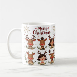 Caneca De Café Family Reindeer Matching Mugs