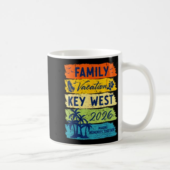 Caneca De Café Family Vacation 2026 Key West Matching Summer Vaca (Direita)