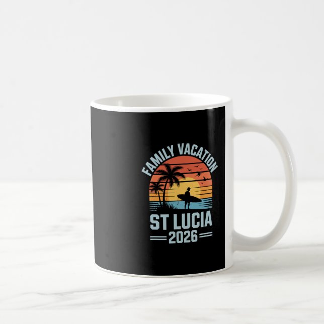 Caneca De Café Family Vacation St Lucia 2026  (Direita)