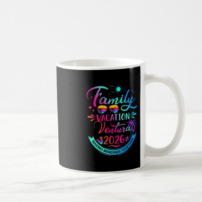 Caneca De Café Family Vacation Ventura 2026 Palm Tree Gift  (Direita)