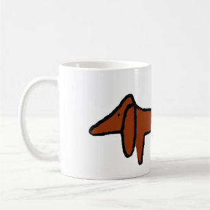 Caneca De Café Famoso Abstrato Brown Dachshund