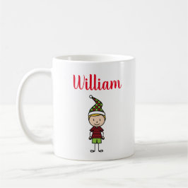 Caneca De Café famoso nome de natal crianças personagem de menino