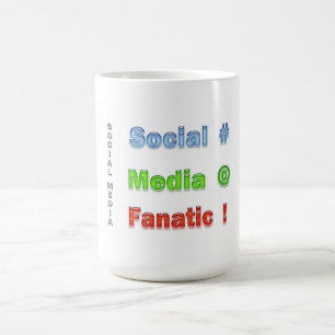 Caneca De Café Fanática das mídias sociais
