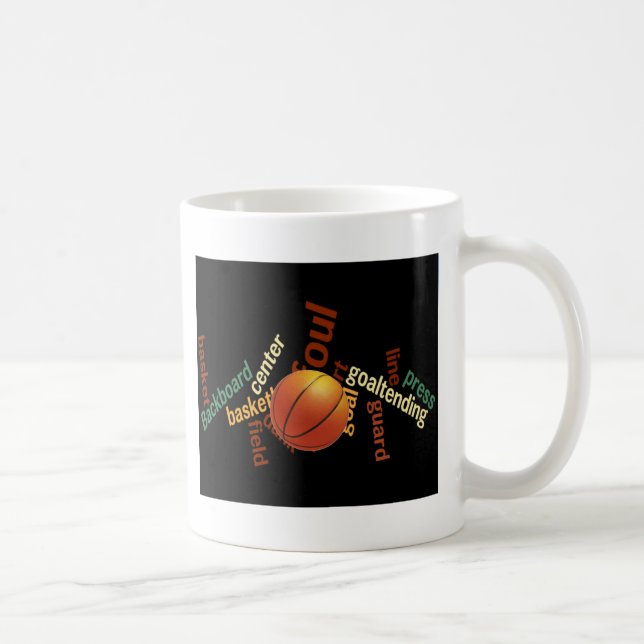 Caneca De Café Fanáticos pelo esporte no basquetebol Hoops (basqu (Direita)