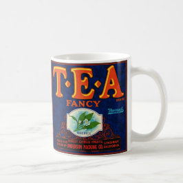Caneca De Café Fancy Tea Label  Mug