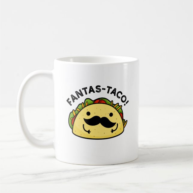 Caneca De Café Fantas-taco Funny Fantástico Taco Pun (Esquerda)