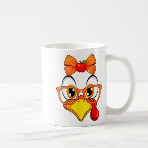 Caneca De Café Fantasia de Ação de Graças Rosto de Peru Coquete M