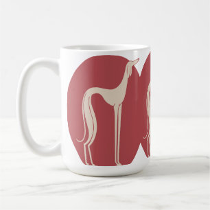 Caneca De Café Fantasia de Galgo 1928 para Amantes de Cães