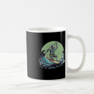Caneca De Café Fantasia de Halloween de Surfista Zumbi para Homen