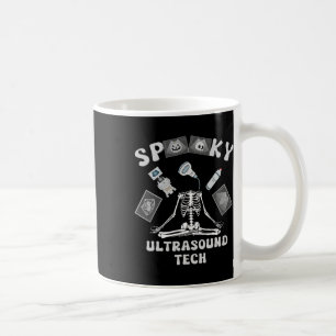 Caneca De Café Fantasia de Halloween do Skeleton Tech Ultrasound