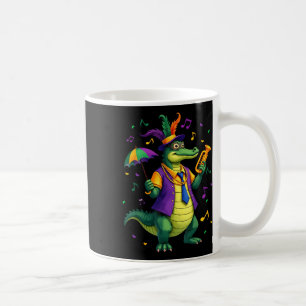 Caneca De Café Fantasia de Jacaré de Carnaval Divertida para Home