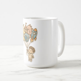 Caneca De Café Fantasia de Sonhos Doces Balões – Ilustrações de C