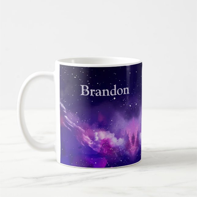 Caneca De Café Fantasia espacial, Céu Roxo (Esquerda)