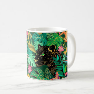 Caneca De Café Fantasia Exótica Surreal da Selva