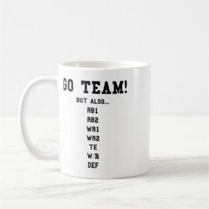 Caneca De Café Fantasia Futebol Engraçado - Vá Time