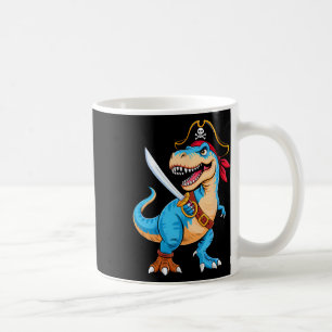 Caneca De Café Fantasia Pirata Dinossauro T Rex Meninos Crianças 
