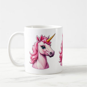 Caneca De Café Fantasia Rosa Unicorn