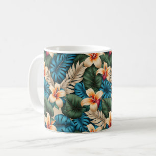 Caneca De Café Fantasia Tropical Floral