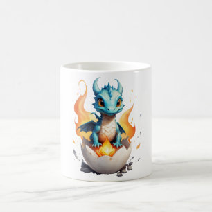 Caneca De Café Fantasias de Bebê Dragão Eclodindo