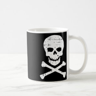 Caneca De Café Fantasias de Halloween de Crânio e Ossos Cruzados