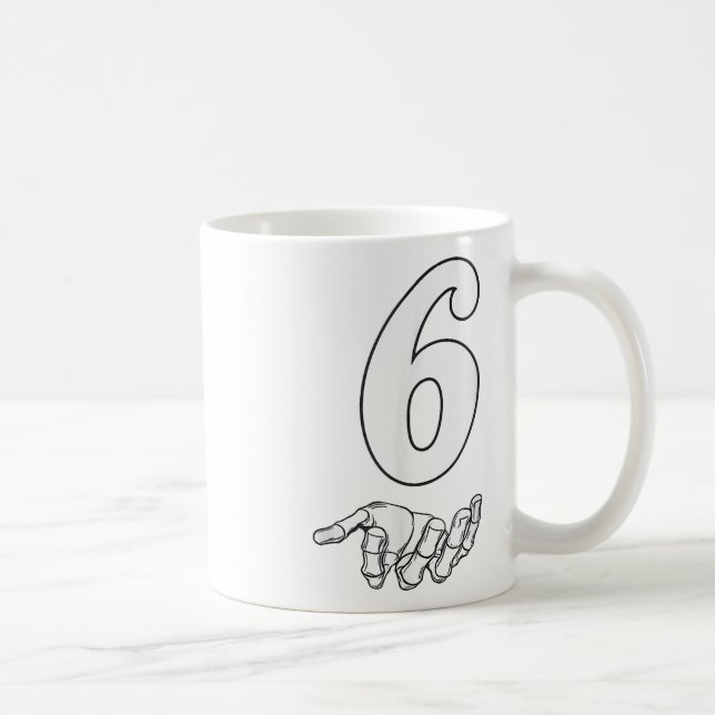 Caneca De Café Fantasias de Halloween do Meme Número 6 Correspond (Direita)