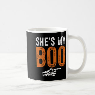 Caneca De Café Fantasias de Halloween Ela é Meu Boo Casal Combina