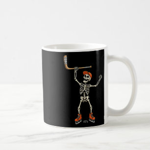 Caneca De Café Fantasias de hóquei no gelo de esqueleto divertida