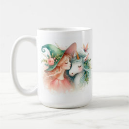 Caneca De Café Fantasioso Unicórnio Bruxa Mistico Copos Mágicos