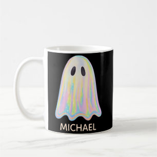 Caneca De Café Fantasma Arco-Íris Pastel Fofo   Assustador Estéti