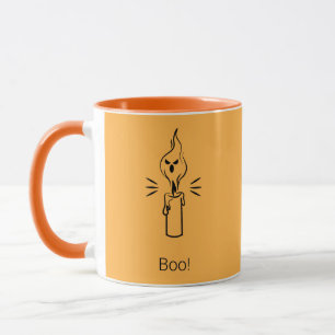 Caneca de Café Fantasma Assustador Minimalista Boo