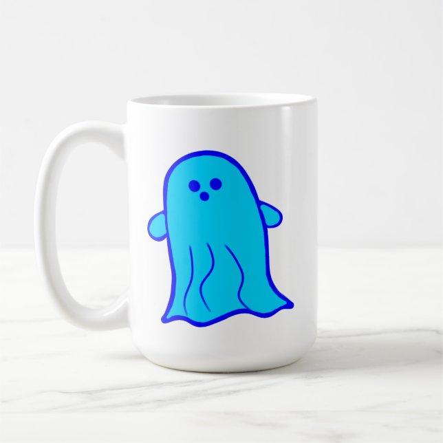 Caneca De Café Fantasma Azul (Esquerda)