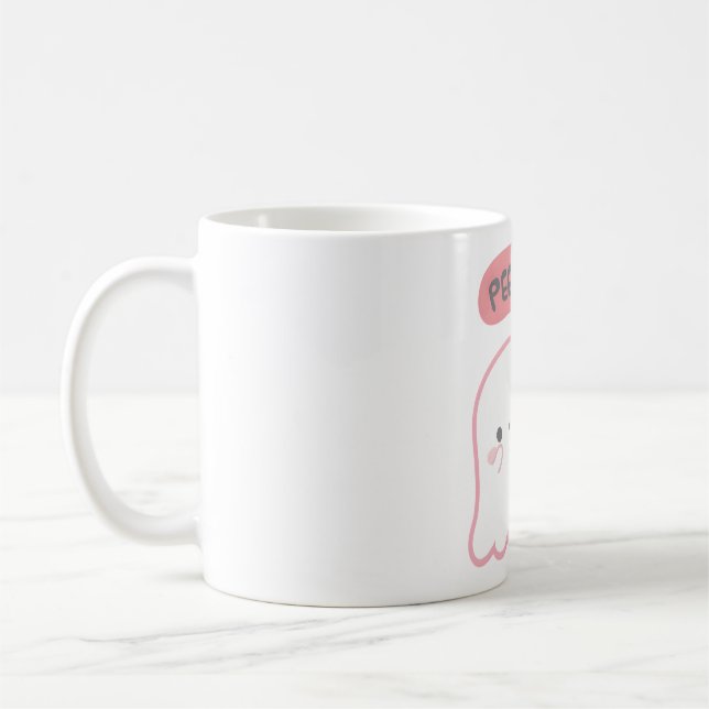 Caneca De Café Fantasma Bonito Plays Peekaboo (Esquerda)