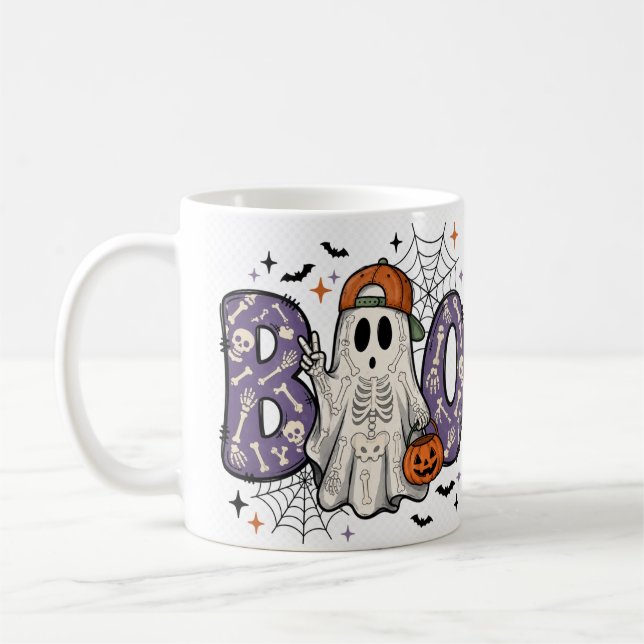 Caneca De Café Fantasma Boo (Esquerda)
