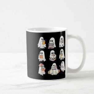 Caneca De Café Fantasma Boo Divertido Livro de Leitura Halloween