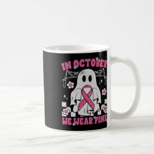 Caneca De Café Fantasma Cute do Guerreiro do Cancer de Mama Rosa