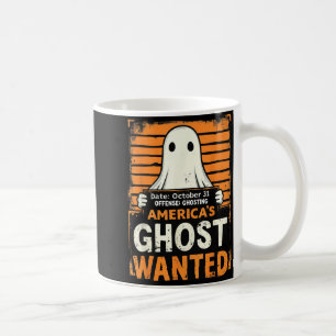 Caneca De Café Fantasma das Américas Procurado Funny Halloween Gh