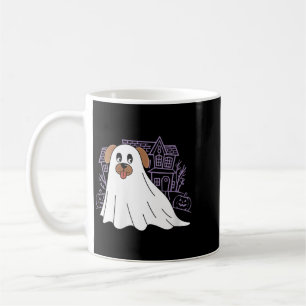 Caneca De Café Fantasma de Cachorro Feminino Cachorro Fofo Vestid