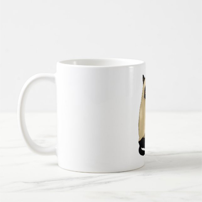 Caneca De Café Fantasma de Gato Negro com Camisa Essencial de Bom (Esquerda)