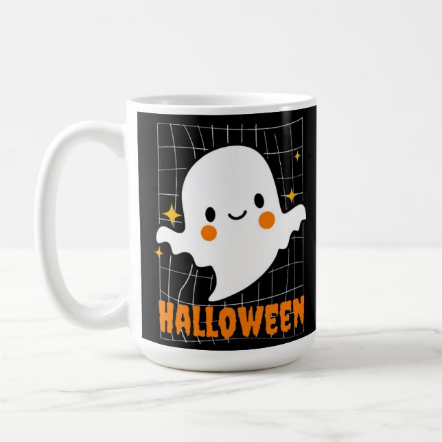Caneca De Café Fantasma de Halloween (Esquerda)