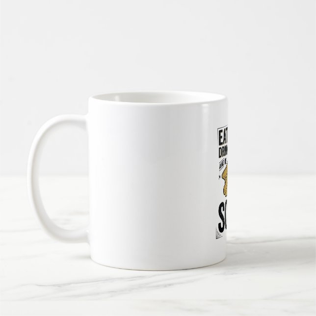 Caneca De Café Fantasma de Halloween Coma Beba e Seja Assustador  (Esquerda)