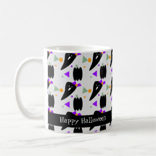 Caneca De Café Fantasma de Halloween Fofo Abóbora Confetes Colori