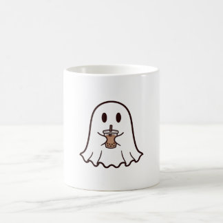 Caneca De Café Fantasma de Halloween Fofo Com Boba