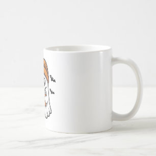Caneca De Café Fantasma de Halloween Kawaii Laranja de Gorro Espí