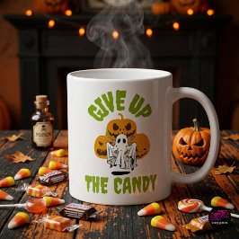 Caneca De Café Fantasma Engraçado Desista Do Doce Dia Das Bruxas