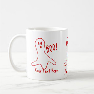 Caneca De Café fantasma engraçado gritando design gráfico boo hal