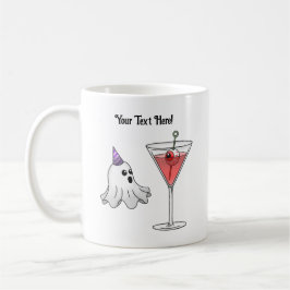 Caneca De Café Fantasma Fofo & Coquetel Assustador