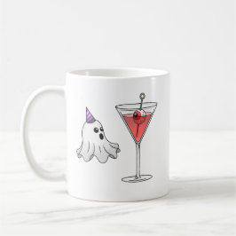 Caneca De Café Fantasma Fofo & Coquetel Assustador