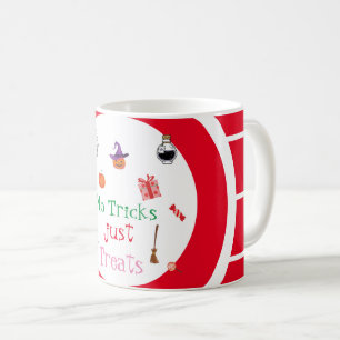 Caneca De Café Fantasma Halloween Sem Truques Tenta Abóbora