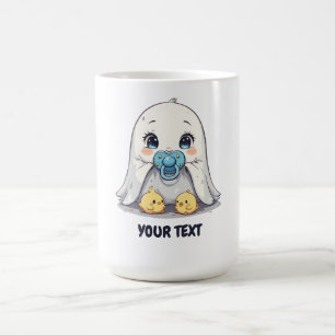 Caneca De Café Fantasma infantil adorável, personagem assustador