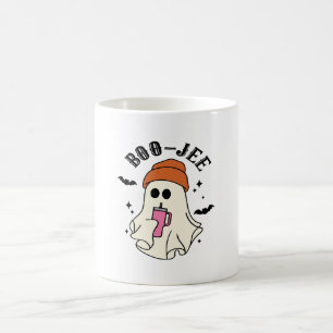 Caneca De Café Fantasma Inspirada no Dia de as Bruxas engraçado B